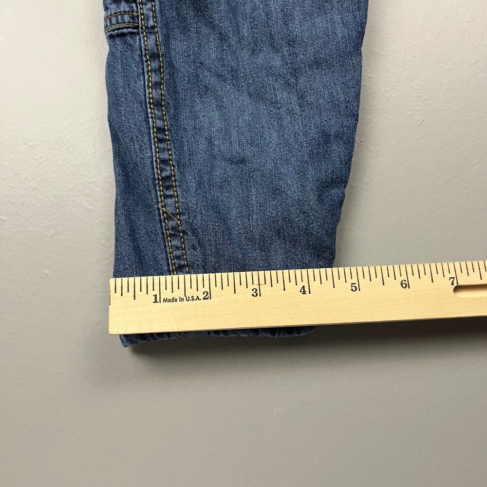 OshKosh B'gosh Denim Overalls Kids 24M Blue Flannel Lined Plaid 1M185310 - Picture 12 of 13